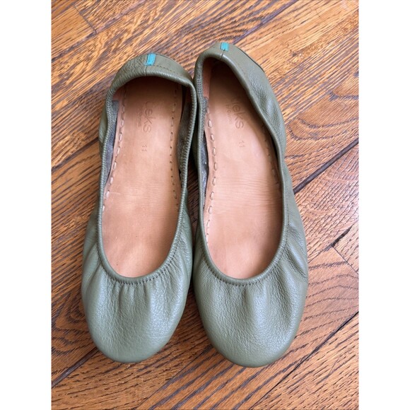 TIEKS BY GAVRIELI Olive Green Foldable Flats Size 11 Women’s Excellent Condition - Picture 8 of 11